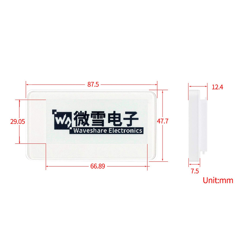 Display Epaper 2.9 - RISE Waveshare 2,9-дюймовый беспроводной NFC-питание EPaper