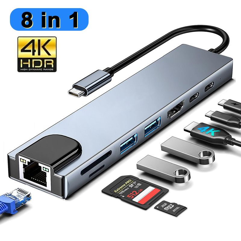 8 в 1 USB-концентратор типа C  – обзор и цена Home Assistant Sd