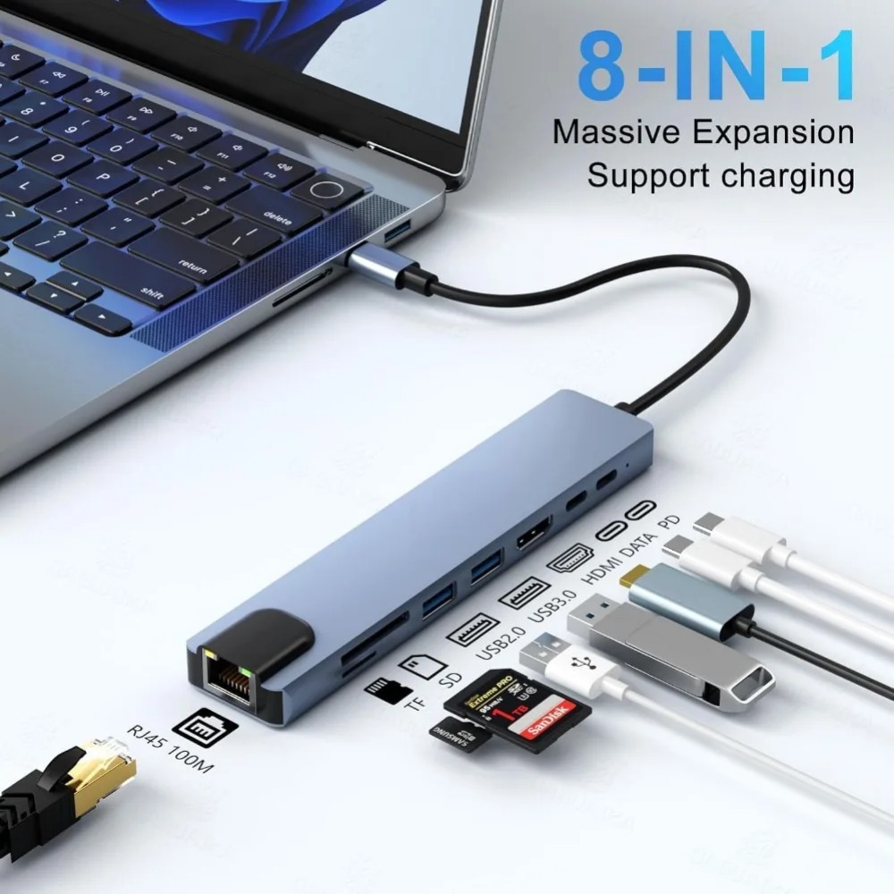 USB-C хаб 8/7 в 1 с 4K HDMI ад – обзор и цена Home Assistant Sd