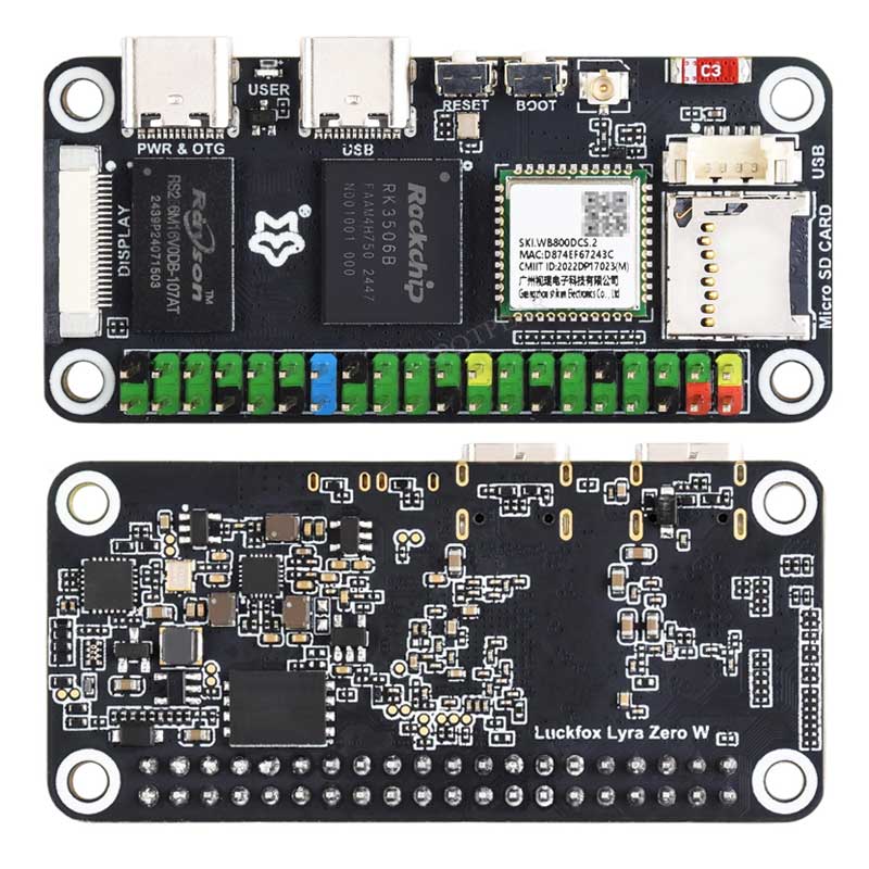 Плата Luckfox Lyra Zero W RK35 – обзор и цена Pi Zero W Board